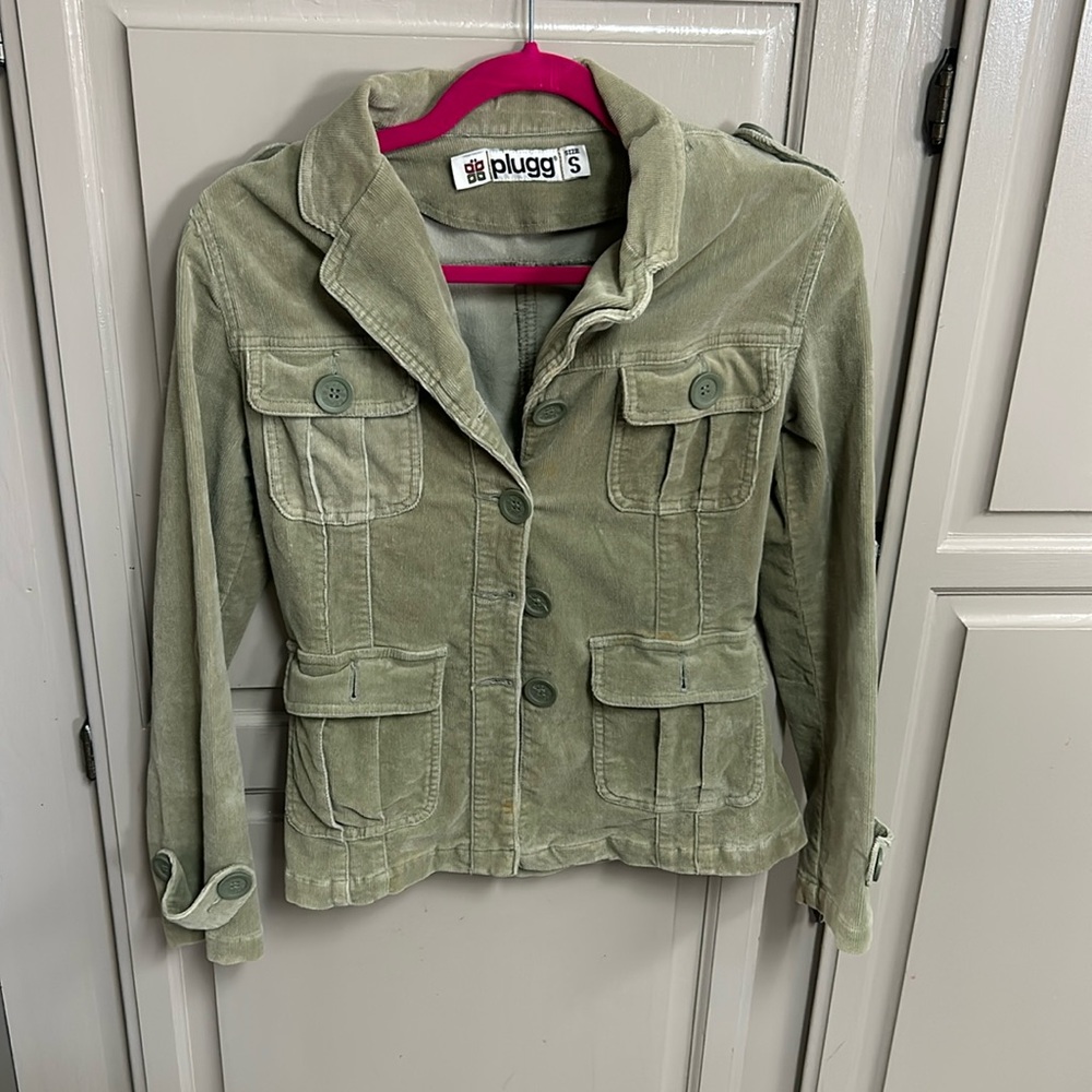 Sage green corduroy button up
